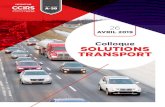 Colloque SOLUTIONS TRANSPORT - CCIRS · le Ministère des Transports du Québec, par l’ARTM et par le Service de développement économique de la ville de Montréal, les CGD ont