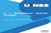 2 – Athlétisme Estival Collège - WordPress.com · 2017. 10. 18. · Page 3 sur 19 10 octobre 2017 Introduction La règlementation du sport se réfère à la fois au Règlement