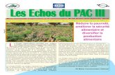 Les Echos du PAC III journal interne.pdf · Le Projet PHRD va mettre l’accent sur l’augmentation de la production de cultures bio fortifiées comme les haricots et la patate douce