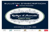 Présentation PowerPoint - Rallye d'Aumale · 2020. 11. 7. · rallye d’Aumale. ARTICLE 11 : RALLYE DES 3 FORETS La veille du rallye d’Aumale,l'organisation propose pour la 5ième