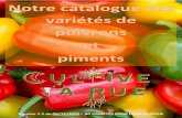 Version 1.2 du 06/12/2020 : 80 VARIETES DANS LE CATALOGUE · 2020. 12. 6. · Fruit vert immature il prend une teinte orangée puis rouge a pleine maturité. Saveur douce et poivrée.