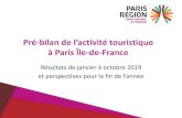 Pré-bilan de l'activité touristique 2019pro.visitparisregion.com/content/download/36357...premiers mois (+2,3% pour les Français et -3,2% pour les Internationaux), alors qu’elles