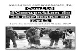 Quelques communiqués du Comité d'Occupation de la Sorbonne ... · Cette brochure constitue un rassemblement non exhaustif de plusieurs communiqués du Comité d'Occupation de la
