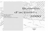 Bulletin d’activités 2000 - University of Lausanne · 2017. 8. 31. · credi 21 juin 2000. A l’occasion de l’ouverture du nou-vel espace mammouth dans la salle de la Harpe