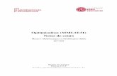 Optimisation (MML1E31) Notes de courshelios.mi.parisdescartes.fr/~glaunes/M1S1Optim/poly... · 2019. 9. 23. · Optimisation (MML1E31) Notes de cours Master 1 Mathématiques et Modélisation