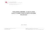 PROGRAMME D’ETUDE LECTURE/DECHIFFRAGE PIANO · 2021. 1. 15. · LECTURE/DECHIFFRAGE PIANO Division inférieure Structures Objectifs de la lecture/déchiffrage Compétences souhaitées