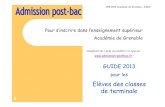 Elèves des classes de terminale - Freemontblancsciences.free.fr/.../Guide_candidat_de_Tle_2013.pdf · 2012. 12. 12. · APB 2013 Académie de Grenoble -SAIO 3 -Je vérifie la bonne