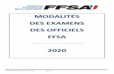 modalites des examens officiels ffsa 20203a66.free.fr/ORGA/outil/modalite_exam.pdf · • L’examen se compose de 2 parties (dans cet ordre) : - Épreuve théorique : écrit et oral
