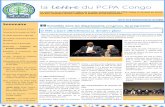 La lettre du PCPA Congo/ juillet aoÛt 2019 · 2019. 11. 26. · Depuis 2016, tois membes du PPA ongo mènent avec l’appui de l’Agence Fançaise de Développement, de l’Union