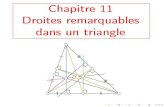 Chapitre 11 Droites remarquables dans un triangleDroites remarquables dans un triangle. Énigme du chapitre : Soit (d) une droite du plan et A un point n’appartenant pas à la droite