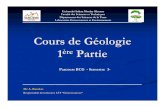 Cours de Géologie 1 Partie...Cours de Géologie 1ère Partie Partie Parcours BCG - Semestre 3-Mr A. Barakat Responsable de la licence LST ‘‘Géoressources’’ Université Sultan