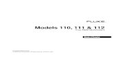 Models 110, 111 & 112 - RS Components · 2019. 10. 12. · Models 110, 111 & 112 Mode d’Emploi ii W Avertissements et précautions à lire avant d’utiliser le multimètre : Pour