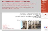 PATRIMOINE ARCHITECTURAL ... Formation ¢« patrimoine architectural ¢» - Conna£®tre et agir sur le patrimoine