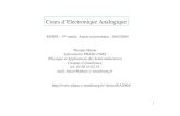 Cours d’Electronique Analogique - jijelectro - home...☛Traité de l ’électronique analogique et numérique (Vol.1), Paul Horowitz & Winfield Hill, Elektor,1996 ☛Principes