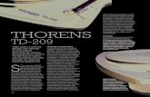 THORENS - Dea distributeur de passion · 2017. 10. 7. · Cette Thorens TD-209, bien que simple de conception, possède tout de même de nombreux réglages, tels que ceux du bras,