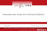 Présentation des Projets de Fin d’Etudes 2020/2021pfe3a.phelma.grenoble-inp.fr/consignes/Presentation PFE... · 2020. 12. 14. · • Le PFE peut se dérouler en entreprise ou