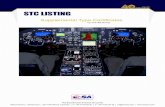 STC LISTING - Complete Avionics Solutions · 2021. 1. 11. · TCAS 7.1 upgrade of existing TCAS 7.0, AML P25 View STC for type list and 2096998A-AM for available AFM's. New AFM's