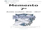 Nom Prأ©nom : Memento 7e - Ecole Moser Memento 7e (Version complأ¨te) 1 Nom â€“ Prأ©nom : _____ Memento