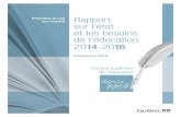 Rapport sur l’état et les besoins de l’éducation 2014-2016 · 2019. 12. 5. · MELS Ministère de l’Éducation, du Loisir et des Sports OCDE Organisation de coopération et