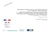 Gestion des eaux souterraines en région Aquitaine · Mots clés : Eaux souterraines, Potentialités, Nappes du Mio-Plio-Quaternaire, Landes de Gascogne et Médoc, SAGE, Aquitaine.