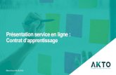 Présentation service en ligne : Contrat d’apprentissage...Présentation service en ligne : Contrat d’apprentissage | 23.10.2020 Régions* Ile-de-France, Auvergne-Rhône-Alpes,