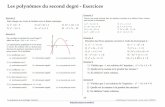Première générale - Polynômes du second degré - Exercices - Physique … · 2020. 4. 15. · Exercice 38 Programmation en langage Python : Soit l’équation du second degré