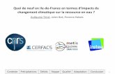 Quoi de neuf en Ile-de-Frane en termes d’impats du changement climatique sur … · 2017. 4. 24. · La réduction des émissions de gaz à effet de serre permettrait de réduire