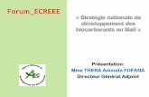 République du MALI Etudes Tarifaires des Services Publics de … · 2017. 9. 18. · VIII.Les Principes & critères de durabilités dans la production des biocarburants au Mali (a)