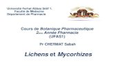 Lichens et Mycorhizes - الموقع الأول للدراسة في الجزائرuniv.ency-education.com/uploads/1/3/1/0/13102001/pharm2... · 2019. 3. 17. · Biologie du lichen