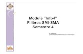 Module “Info4” FilièresSMI-SMA Semestre4 · Types de fichiers Notion de fichier Un fichier désigne une collection d’informations stockées dans un support physique (disque