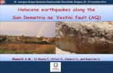 San Demetrio ne’ Vestini fault (AQ) · Paleoseismological investigations across the San Demetrio ne’ Vestini fault have confirmed its capability, in fact: • based on the stratigraphic