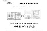 AUTINOR - Freesvtafem.free.fr/autinor/Armoires-Controllers/serie A 192/MBV192 (N10... · de Porte . MBV-192 page 18 MONTAGE DES SUPPORTS DE BANDE DE COMPTAGE . MB192 Manuel de chantier