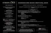 VANCOUVER BACH FESTIVAL 2019...2019/07/19  · oboe Francis Colpron recorder Femke Bergsma recorder Johann Sebastian Bach (1685-1750): Brandenburg Concerto No. 2 in F Major bwv 1047