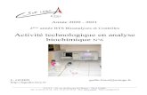 Activité technologique en analyse biochimique N°6 · E.T.S.L. 95, rue du Dessous des Berges 75013 PARIS Protocole & Rapport 6.4/27 3.1.1.2. Étude préliminaire de la fluorescence.