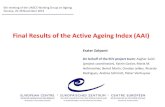 Final Results of the Active Ageing Index (AAI) · Final Results of the Active Ageing Index (AAI) Eszter Zolyomi . On behalf of the ECV project team: Asghar Zaidi (project coordinator),