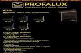 Visio - Profalux pro · Visio Limites utilisation lames Alu et PVC pour Visio Manœuvres Radio Manœuvre de secours Filaire Tirage direct (sauf PX55 et EX41) Tringle oscillante Réalisable