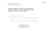 Abondance des poissons fourrages littoraux du lac Saint-Jean en … · 2020. 2. 5. · Lac-Saint-Jean (CLAP), le Ministère des Forêts, de la Faune et des Parcs du Québec (MFFP),