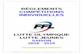 Club de Lutte de Belleu - Soissons - RÈGLEMENTS ......Réf 05-139-18 - Règlements compétitions individuelles 2018-2019 – Lutte Olympique & Lutte Jeunes - Edition juin 2018 - Page