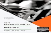 MARDI 26 JUIN 2018 - Conservatoire à Rayonnement ......Elliot CARTER (1908-2012) Caténaires IV. Allemagne Franz SCHUBERT (1797-1828) Sonate la majeur D.959 1er mvt. Yuna LEE , piano