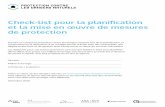 Check-list pour la planification et la mise en œuvre de mesures de protection · 2020. 12. 17. · et la mise en œuvre de mesures de protection Prendre en compte la protection contre