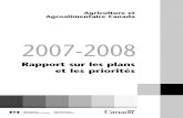 RPP 2007-2008 Fr · 3 Rapport sur les plans et les priorités d’AAC 2007-2008 Déclaration de la haute direction Le sous-ministre Agriculture et Agroalimentaire Canada, Leonard