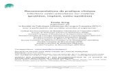 Recommandations de pratique clinique - Infectiologie · Dr Odile Fajon Médecine nucléaire Montpellier Pr Philippe Fernandez Médecine nucléaire Bordeaux Pr Michel-Henri Fessy Chirurgie