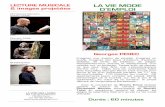 LECTURE MUSICALE LA VIE MODE & images projetées D’EMPLOIlavoiedeslivres.com/userfiles/File/Lectures-Concerts/CB... · 2018. 2. 9. · Avec la complicité de Brecht Evens(artiste