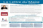 La Lettre du Maire - Mallemort de Provence · 2020. 4. 14. · des BDR Chères Mallemortaises, chers Mallemortais, Depuis le 16 mars, nous faisons face à une crise sanitaire sans