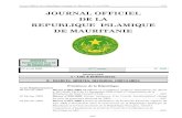JOURNAL OFFICIEL DE LA REPUBLIQUE ISLAMIQUE DE anac.mr/ANAC/JOf/2009/1189 fr sc.pdf · PDF file 2011. 2. 8. · Journal Officiel de la République Islamique de Mauritanie 15 Avril