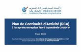 Plan de ontinuité d’Activité (PA) pour entreprises by CGEM.pdfPlan de Continuité d’Activité (PCA) face au COVID-19 I mars 2020 6 / 04 Les bons gestes pour se protéger sur