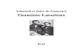 Edmond et Jules de Goncourt Germinie Lacerteux · 2012. 12. 31. · Edmond (1822-1896) et Jules (1830-1870) de Goncourt ont publié, en commun, parmi d’autres écrits, des romans,