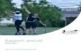 Rapport annuel - Ligue d'ultimate de Rouyn-Noranda · 2019. 7. 15. · RAPPORT ANNUEL 2016-2017 2 Conseil d’administration Pier-Alex Bordeleau - Président Tomy Joannette - Vice-Président