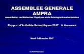ASSEMBLEE GENERALE AMPRA · 2019. 7. 18. · ASSEMBLEE GENERALE AMPRA Association de Médecine Physique et de Réadaptation d’Aquitaine Rapport d’Activités Scientifiques 2017