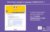 Comment remplir le dossier CNDS 2012 · 2012. 2. 9. · Votre dossier en 4 parties - Présentation de l’association : - Page de garde, Fiche 1-1 - Fiche 1-2, Fiche 2 (budget) -Présentation